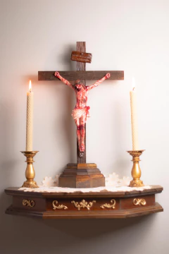 48cm Barroco - Crucifixo Realista com Base - Atelieomonte