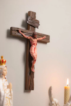 27cm Calvário - Crucifixo Realista Parede