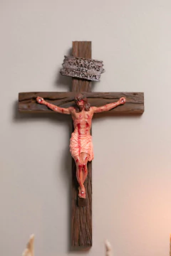 27cm Calvário - Crucifixo Realista Parede - comprar online