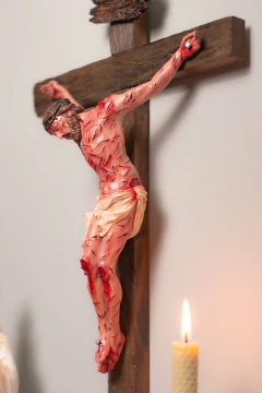 50cm Flagelo - Crucifixo Realista Parede na internet