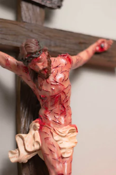 50cm Flagelo - Crucifixo Realista Parede