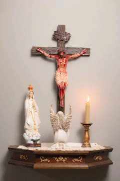 50cm Calvário - Crucifixo Realista Parede